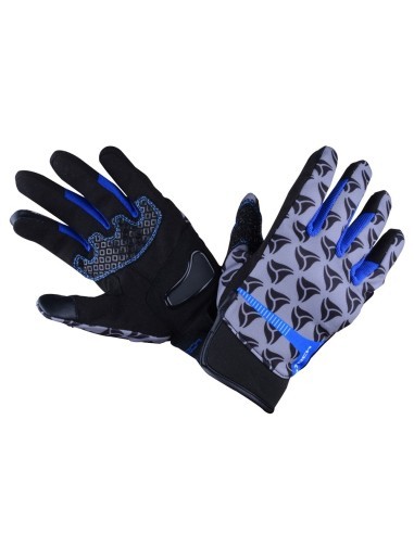 R-TECH - Guante Textil Leopard Negro/Azul