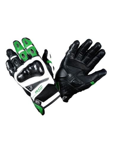 Bela Rocket Short Motorcycle Gloves White/Green/Black