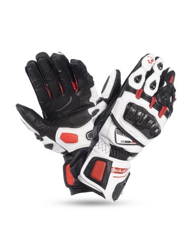 BELA Venom RS Racing Gloves Men - White / Black / Red