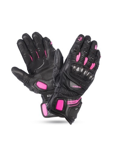 Bela Venom RS Lady Racing Handschuhe Schwarz/Rosa