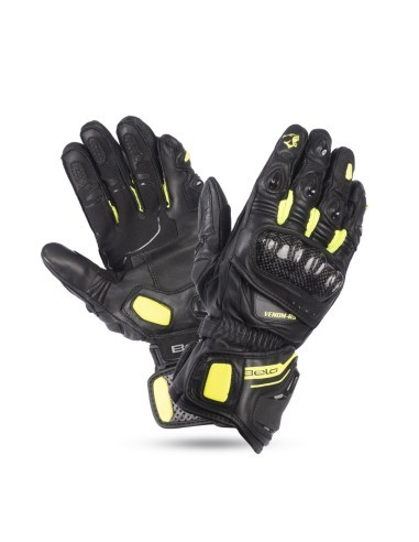 Bela Venom RS Lady Racing Handschuhe Schwarz/Gelb Fluor